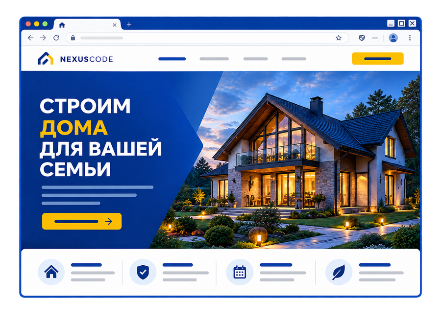 Современный сайт строительной компании